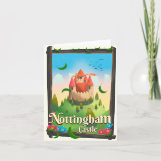 Nottingham castle travel poster holiday card