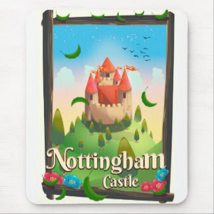 Nottingham castle travel poster mouse mat