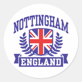 Nottingham England Classic Round Sticker