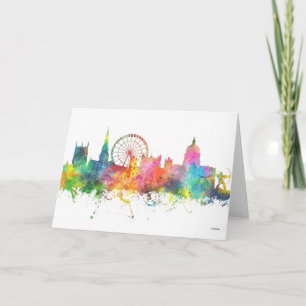 NOTTINGHAM ENGLAND SKYLINE CARD