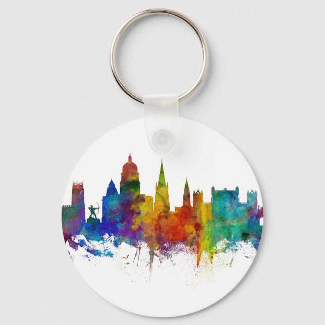 Nottingham England Skyline Key Ring (Front)