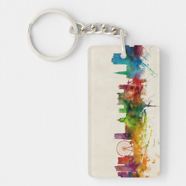 Nottingham England Skyline Key Ring (Front)