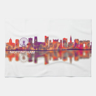 Nottingham England Skyline Tea Towel