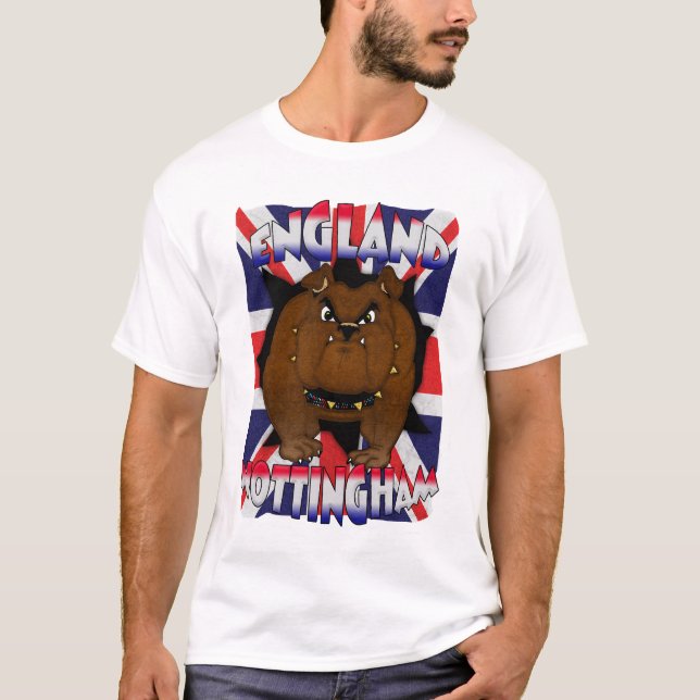 Nottingham England T Shirt British Bulldog (Front)