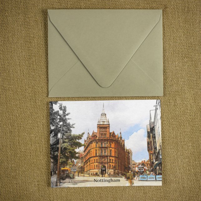 Nottingham England UK  Postcard (nottingham england UK travel postcard)