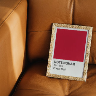 Nottingham Red Forest - White Border Poster