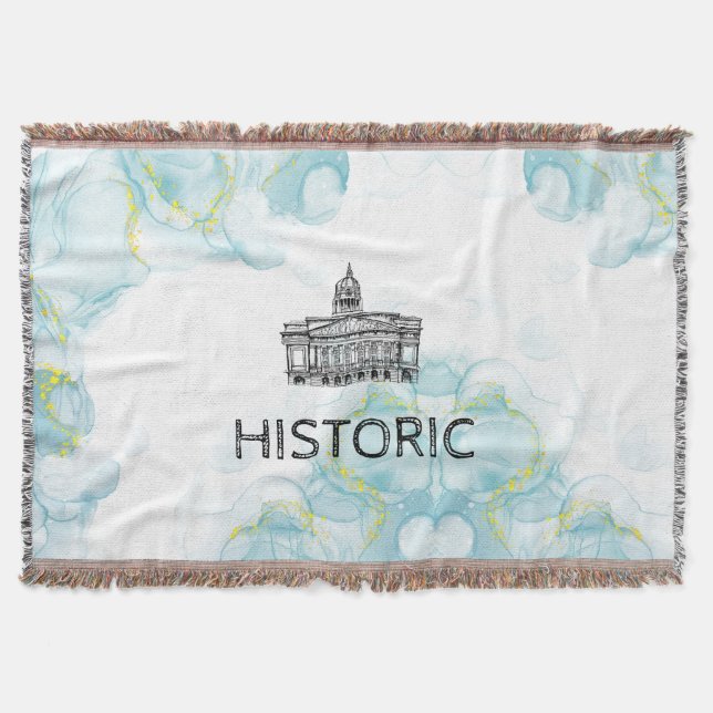 Nottingham Tone Watercolor Blanket  (Front)