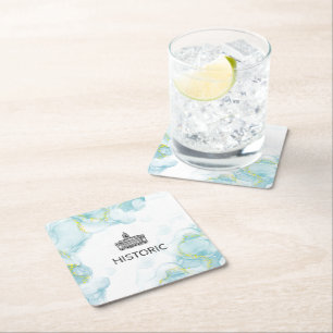 Nottingham Tone Watercolor Square Paper Coaster