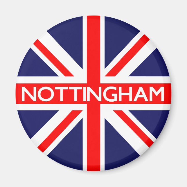 Nottingham UK Flag Magnet (Front)