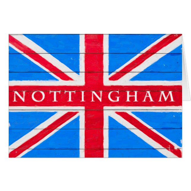 Nottingham - Vintage British Union Jack Flag (Front Horizontal)