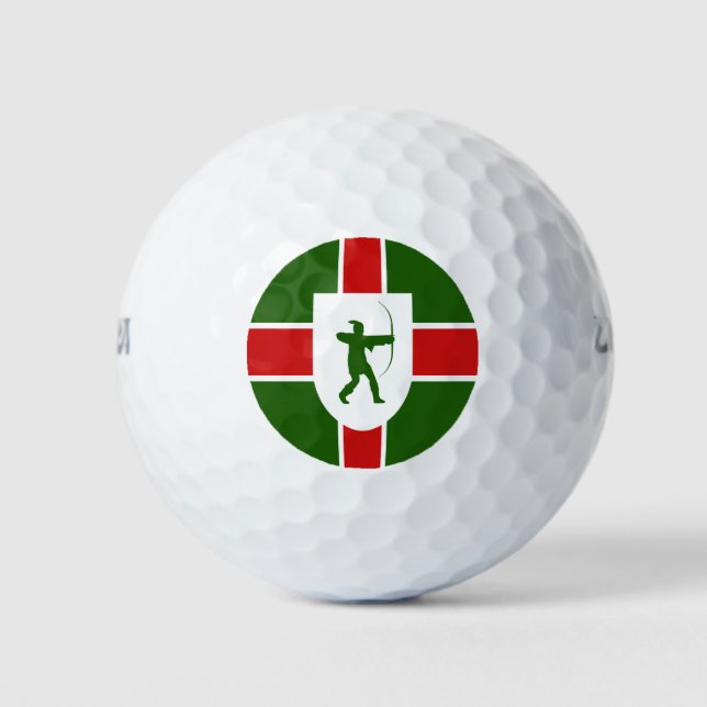 Nottinghamshire county flag golf balls (Front)