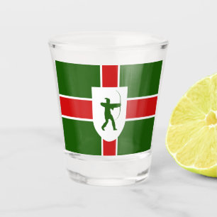 Nottinghamshire county flag shot glass