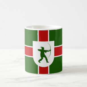nottinghamshire region flag england robin hood coffee mug