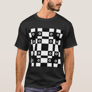 Noughts And Squares Black White T-Shirt