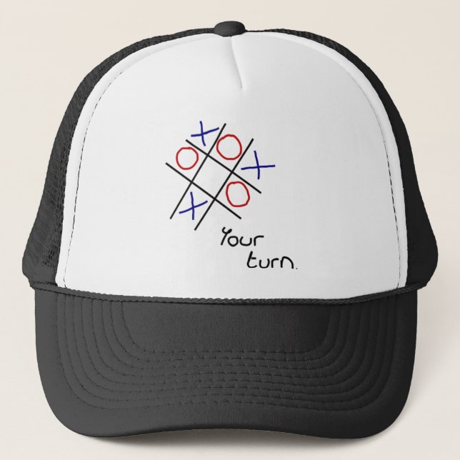 Noughts & Crosses (Tic-tac-toe) Trucker Hat (Front)