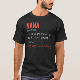 Noun Definition Nutrition for Mum Mother's Day Nan T-Shirt