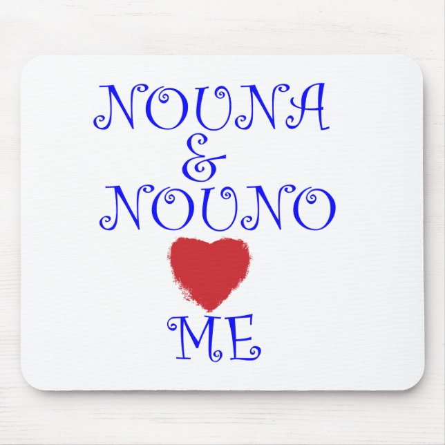 NOUNA AND NOUNO LOVE ME MOUSE MAT (Front)