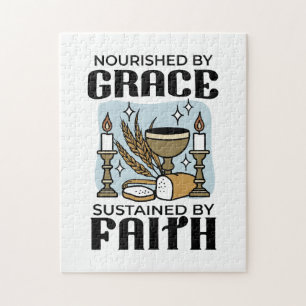 Nourished by Grace, Sustained by Faith Design Jigsaw Puzzle