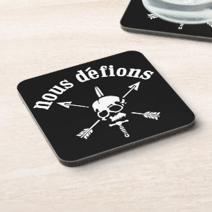Nous Defions Cork Coasters