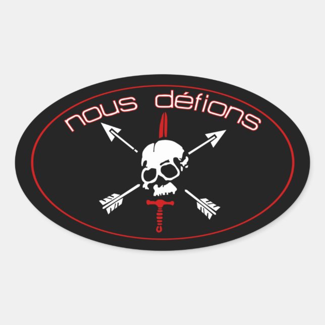 Nous Defions Oval Sticker (Front)