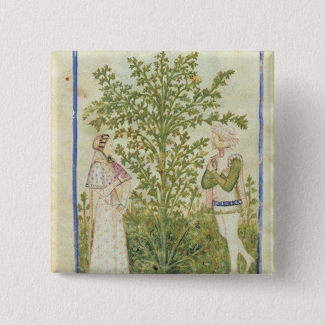 Nouv Acq Lat Celery, from 'Tacuinum Sanitatis' 15 Cm Square Badge (Front)
