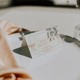 Nouveau Art Hand Drawn Fun Wedding Place Cards