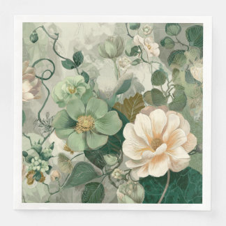 Nouveau Bloom Elegance Botanical Paper Napkin