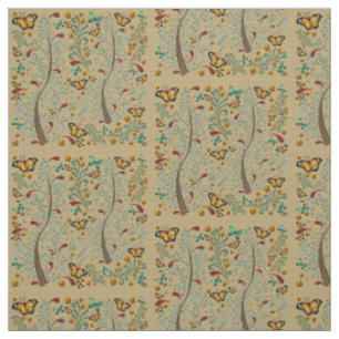 Nouveau Butterflies and Orange Trees Fabric