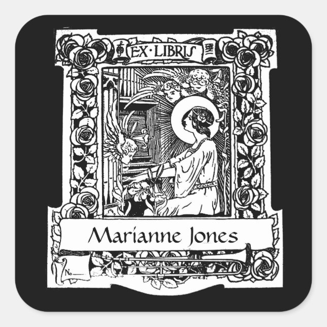 Nouveau Ex-Libris Bookplate Stickers (Front)