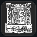 Nouveau Ex-Libris Bookplate Stickers<br><div class="desc">These stickers feature an illustration from the late 19th c. in the Art Nouveau style. Each says "Ex-Libris" (from the books of") and has a space below for your name. To add your name, simply type over "Marianne Jones" in the box where it says "personalise it". Mark your books in...</div>