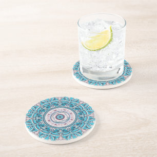 Nouveau Floral Mandala Coaster