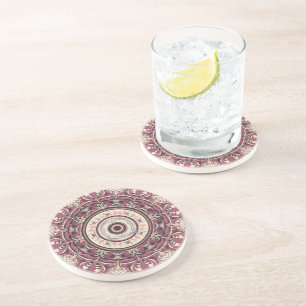 Nouveau Floral Mandala Coaster