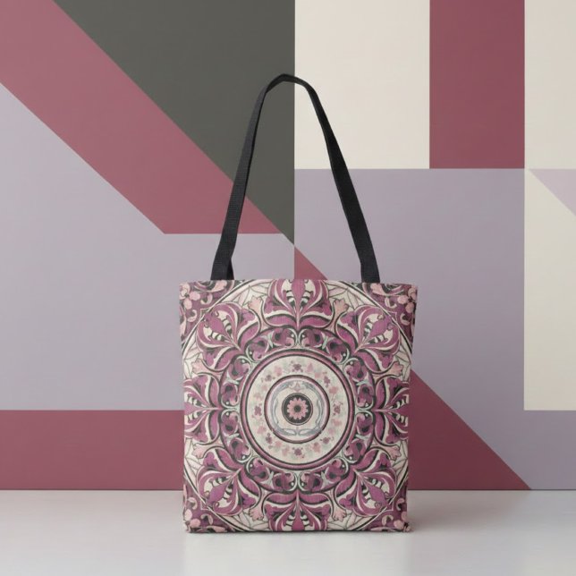 Nouveau Floral Mandala Tote Bag (Creator Uploaded)