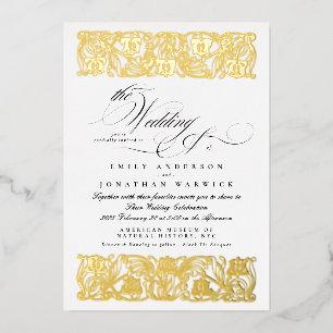 Nouveau Formal Calligraphy Elegant Classic Gold 