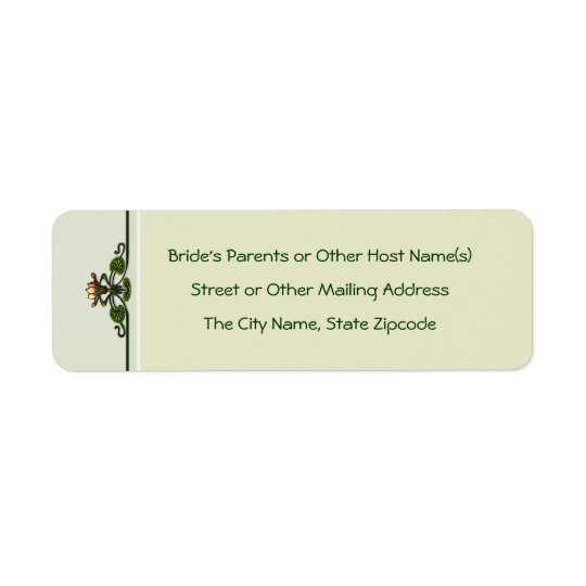 Nouveau Lilies (Return Address Labels) Return Address Label