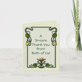 Nouveau Lilies (Thank You Note Card) Thank You Card