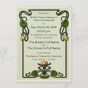 Nouveau Lilies (Wedding Invitation) Invitation