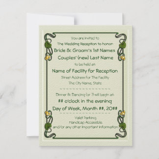 Nouveau Lilies (Wedding Reception Invitation) Invitation