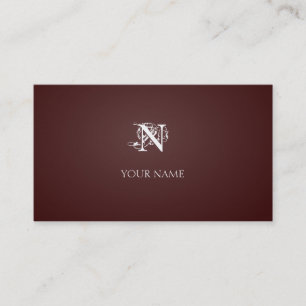 Nouveau Maroon Business Card