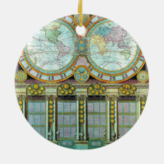 Nouveau Monde -Old-Cartographic-Maps Ceramic Tree Decoration