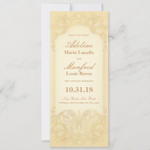 Nouveau Victorian: Pale Gold Fancy Save the Date