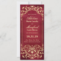 Nouveau Victorian: Red & Gold Save the Date