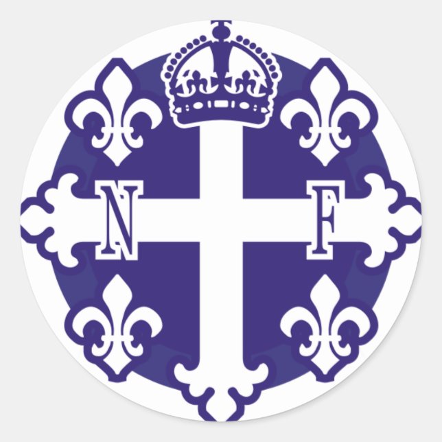 Nouvelle-France, l'Amerique du Nord Classic Round Sticker (Front)