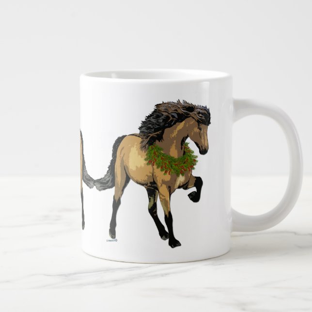 Nouvelle Icelandic Horse Large Coffee Mug (Right)