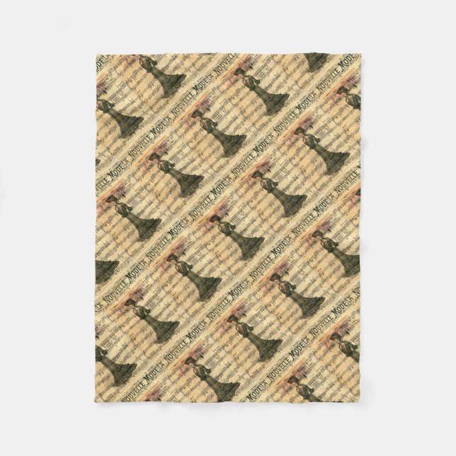 Nouvelle Mode Woman Fleece Blanket (Front)