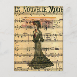 Nouvelle Mode Woman Postcard