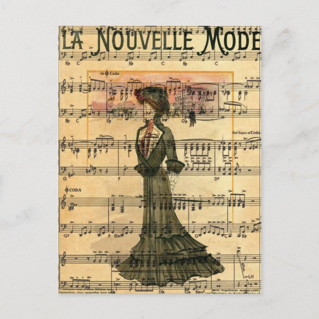Nouvelle Mode Woman Postcard (Front)