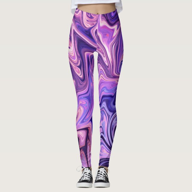 Nova Abstract Painting | Best Abstract Art Leggings (Front)