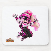 Nova Cute Pink AI Robot Gaming Mouse Pad