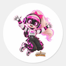 Nova Cute Pink Futuristic AI Robot Character Stick